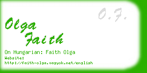 olga faith business card